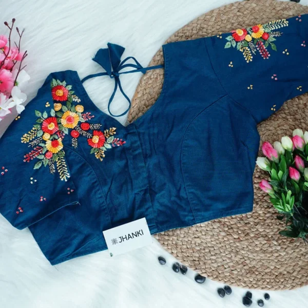 Kanthya-handwork blue