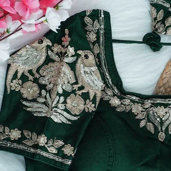 panchi-bird-style-blouse green
