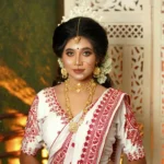 Bridal White & Red Embroidered Blouse