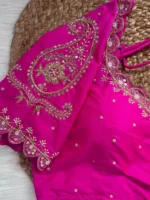 carry handwork bridal blouse4 hot pink
