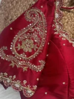 carry handwork bridal blouse7 maroon
